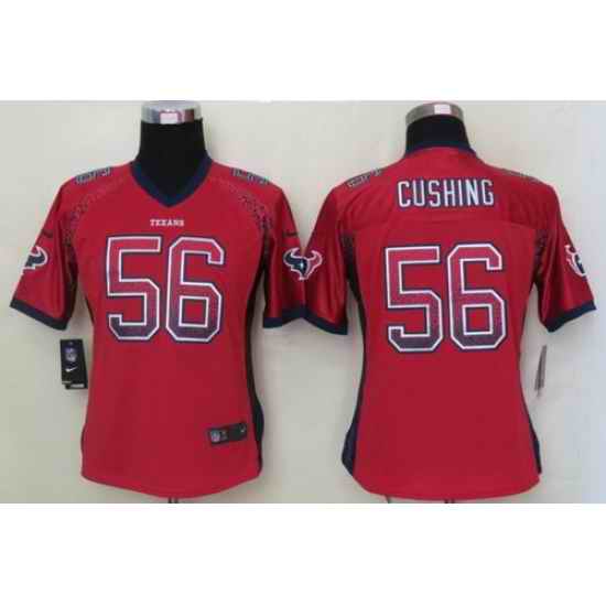 Women Nike Houston Texans 56 Brian Cushing Red Drift Fashion Elite NFL Jerseys 2013 New